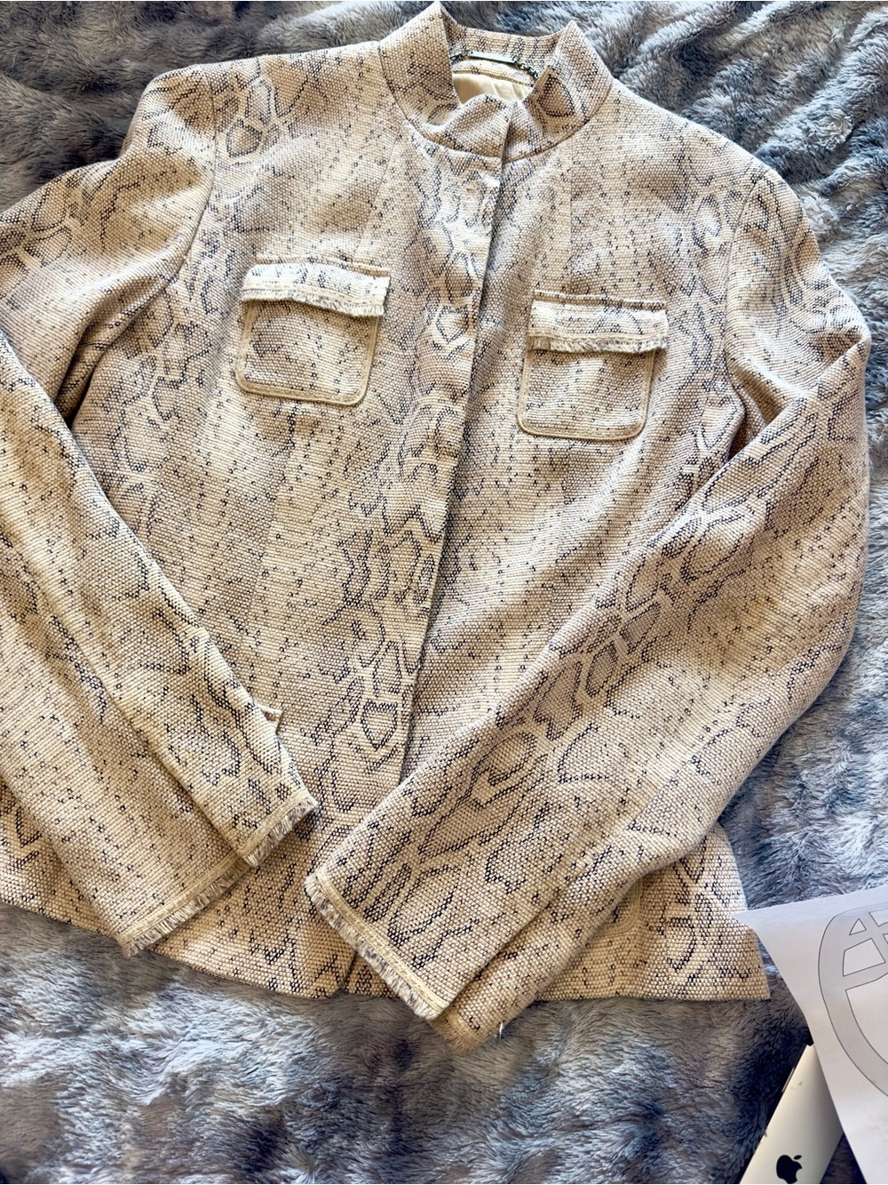 Vintage Elie Tahari Snake Print Jacket - Size Large